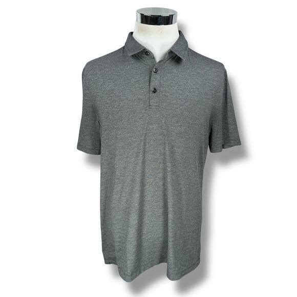 Lululemon Polo Shirt Men’s Large Gray Short Sleeve Performance Golf Pullover - Picture 1 of 9